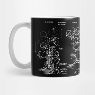 Drum Set Assembly Patent Blueprint Mug